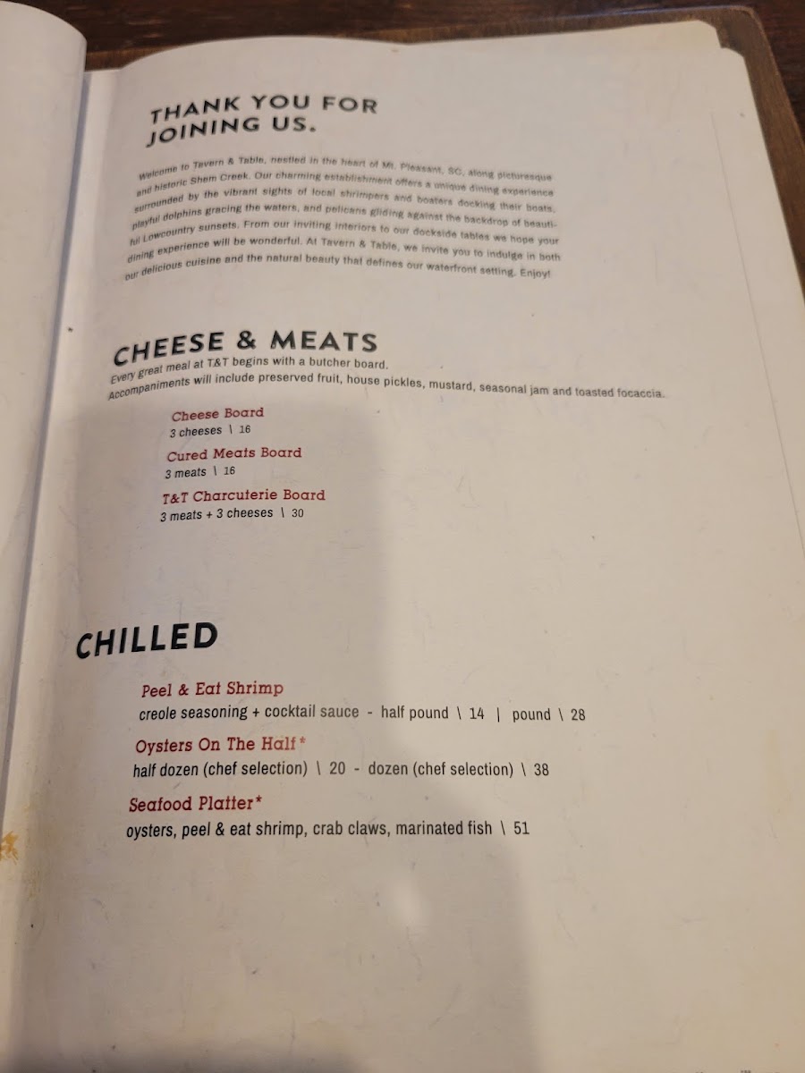 Tavern & Table Menu - Image 4